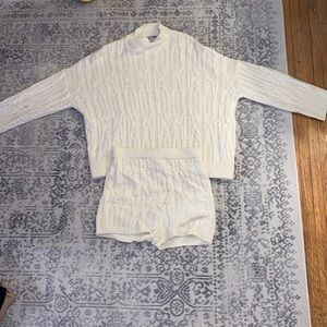 Fashion Nova Cream Sweater Set